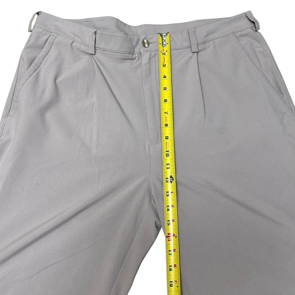 Nike Golf‎ Pants 38x32 Nike Fit Dry Cuffed Pleated Beige Khaki Men's